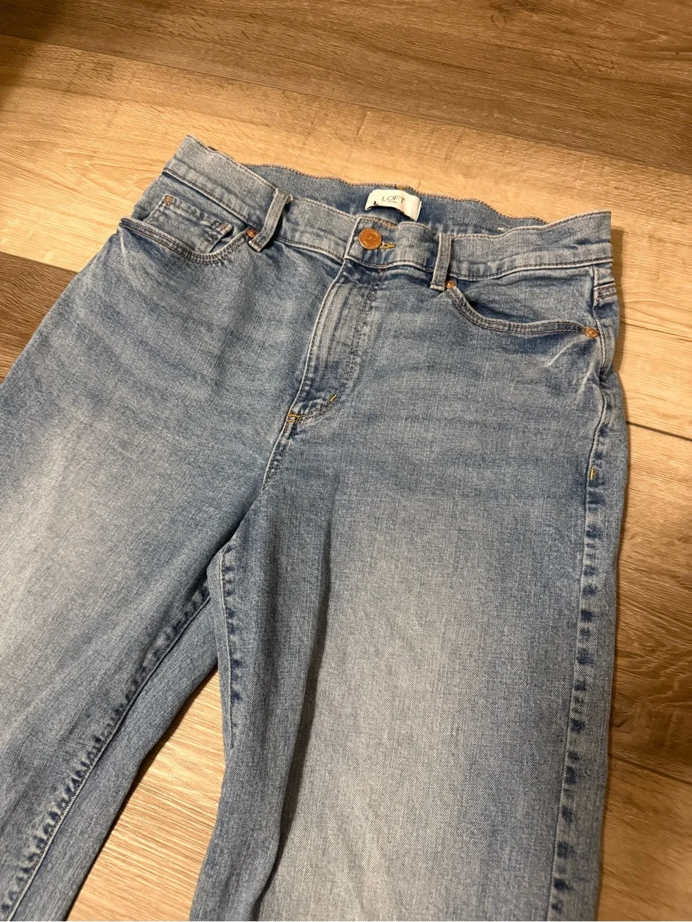 LOFT Light Blue Wide-Leg Jeans